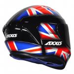 Capacete Axxis Draken UK Preto Vermelho Com Azul