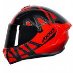 Capacete Axxis Draken Dekers GLOSS Preto Com Vermelho