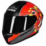 Capacete Axxis Draken BOMB MATT Preto Com Vermelho