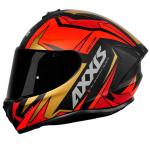 Capacete Axxis Draken VECTOR Preto Com Vermelho e Dourado