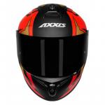 Capacete Axxis Draken VECTOR Preto Com Vermelho e Dourado