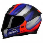 Capacete Axxis EAGLE Tecno Preto Com Vermelho e Azul