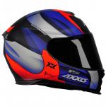 Capacete Axxis EAGLE Tecno Preto Com Vermelho e Azul