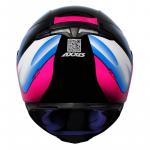 Capacete Axxis EAGLE Tecno Preto Com Pink e Azul