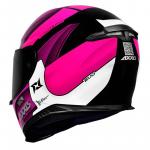 Capacete Axxis EAGLE Tecno Preto Com Branco e Roxo