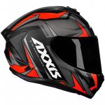 Capacete Axxis Draken VECTOR Preto Com Cinza e Vermelho