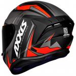 Capacete Axxis Draken VECTOR Preto Com Cinza e Vermelho