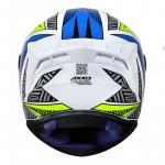 Capacete Axxis Draken TRACER Branco Com Cinza e Azul