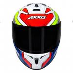 Capacete Axxis Draken TRACER Branco Com Cinza e Azul