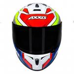 Capacete Axxis Draken TRACER Branco Com Cinza e Azul