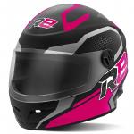 Capacete Pro Tork R8 Air Preto Fosco com Pink