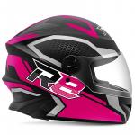 Capacete Pro Tork R8 Air Preto Fosco com Pink