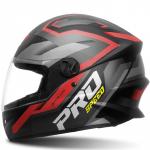 Capacete Pro Tork R8 Pro Speed Preto Fosco Com Vermelho