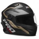 Capacete Pro Tork R8 Pro Speed Preto Fosco Com Dourado