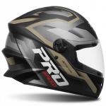 Capacete Pro Tork R8 Pro Speed Preto Fosco Com Dourado