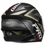 Capacete Pro Tork R8 Pro Speed Preto Fosco Com Dourado