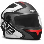 Capacete Pro Tork R8 Pro Preto Fosco Com Vermelho