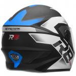 Capacete Pro Tork R8 Pro Preto Fosco Com Azul