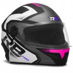 Capacete Pro Tork R8 PRO Preto Fosco com Rosa