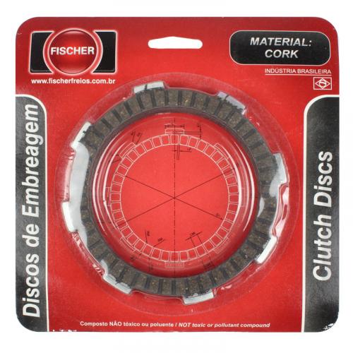 Disco de Embreagem Fischer para  CG 125 1977 a 1988 - CG 125 Titan 1995 a 1999 - CG 125 Titan KS 2000 a 2004 - CG 125 FAN 2009 a 2015 - CG 150 Titan KS 2004 a 2008 - CG 150 Titan EX FLEX 2011 a 2015