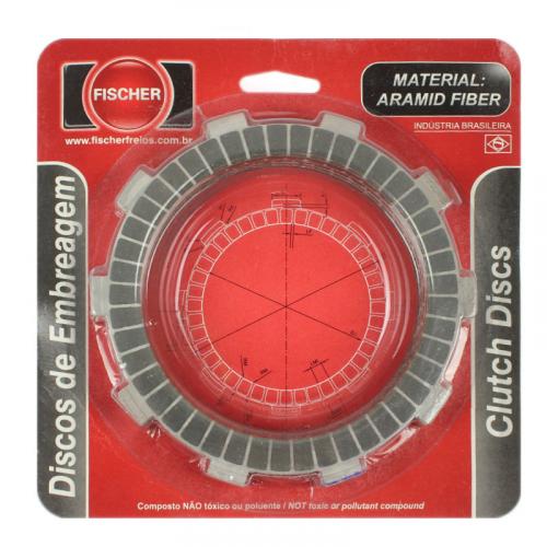 Disco de Embreagem Fischer para  CBX 250 TWISTER 2001 a 2008 - XR 250 TORNADO 2001 a 2008