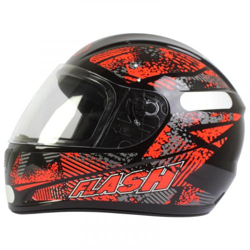 Capacete Fly F9 FLASH - Preto Com Vermelho