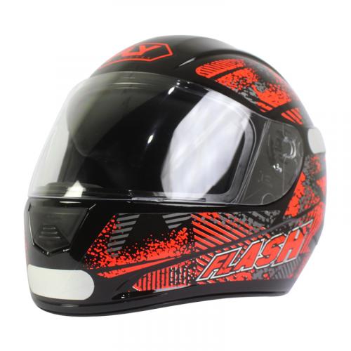 Capacete Fly F9 FLASH - Preto Com Vermelho