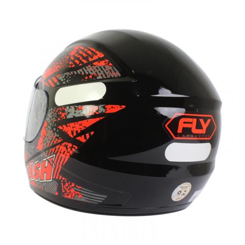 Capacete Fly F9 FLASH - Preto Com Vermelho