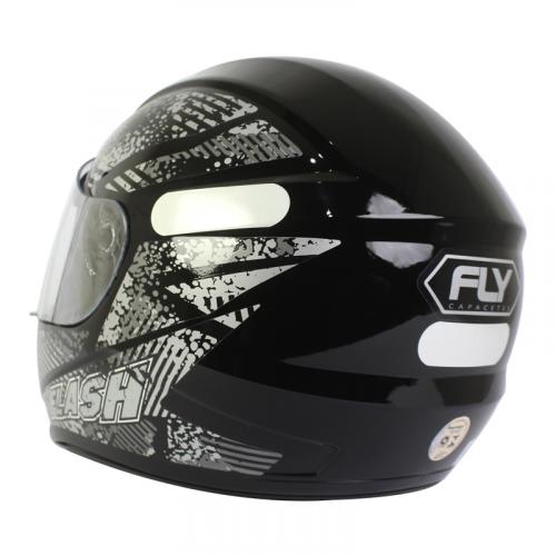 Capacete Fly F9 FLASH - Preto Com Grafite