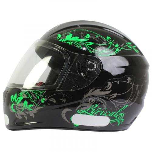 Capacete Fly F9 LYRICAL Preto Com Verde