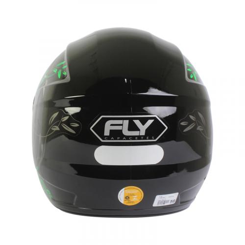 Capacete Fly F9 LYRICAL Preto Com Verde