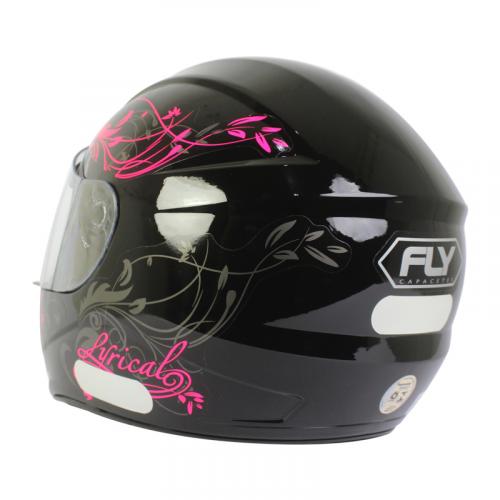 Capacete Fly F9 LYRICAL Preto Com Rosa