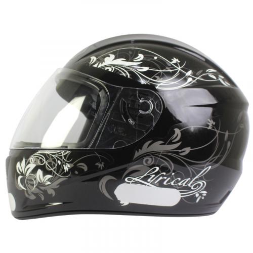 Capacete Fly F9 LYRICAL Preto Com Branco