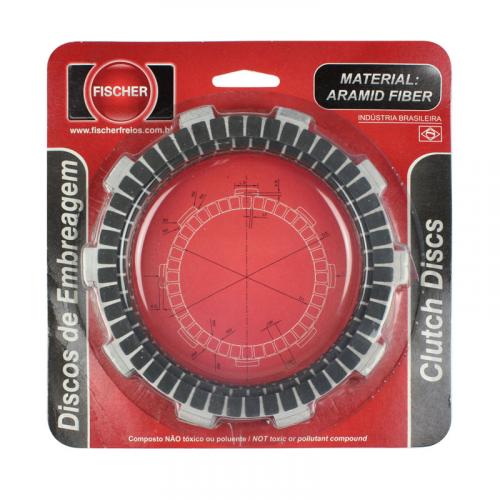 Disco de Embreagem Fischer para  XLX 250R 1984 a 1987 - NX 350 Sahara 1991 a 1999 - XLX 350R 1987 a 1991