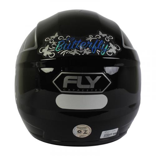 Capacete Fly F9 BUTTERFLY Preto Com Azul