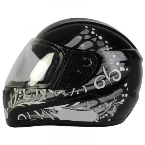 Capacete Fly F9 BUTTERFLY Preto Com Grafite