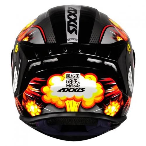 Capacete Axxis Draken BOMB Preto Com Cinza