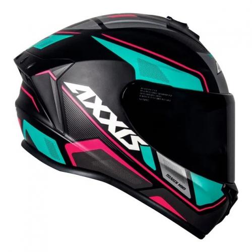 Capacete Axxis Draken WIND Preto Com Tiffany