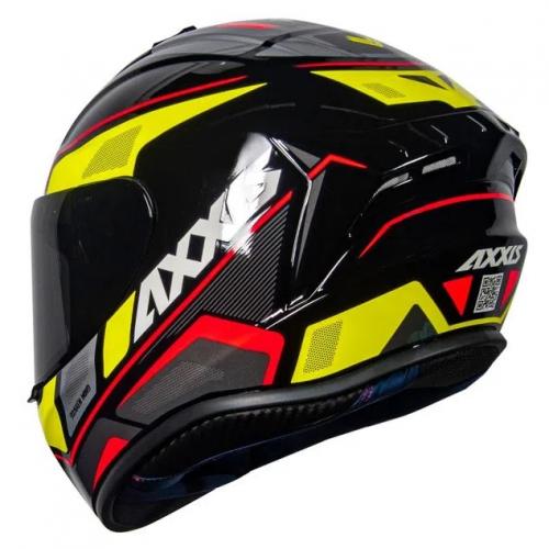 Capacete Axxis Draken WIND Preto Com Amarelo