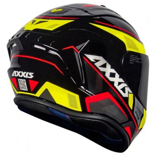 Capacete Axxis Draken WIND Preto Com Amarelo