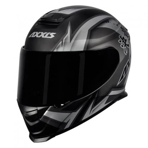 Capacete Axxis EAGLE JAPAN Preto Com Cinza