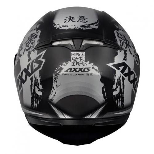 Capacete Axxis EAGLE JAPAN Preto Com Cinza