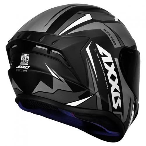 Capacete Axxis Draken VECTOR Preto com Cinza