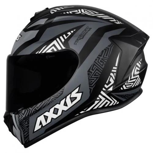 Capacete Axxis Draken TRACER Preto Com Cinza