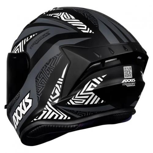 Capacete Axxis Draken TRACER Preto Com Cinza