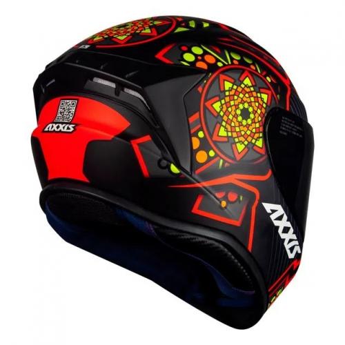 Capacete Axxis Draken MYSTIC Preto Com Vermelho