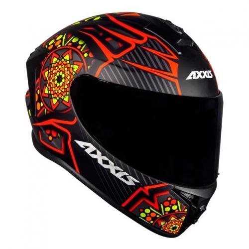 Capacete Axxis Draken MYSTIC Preto Com Vermelho