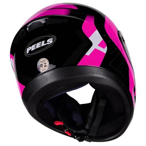 Capacete Peels Spike NEW GHOST Preto Com Rosa