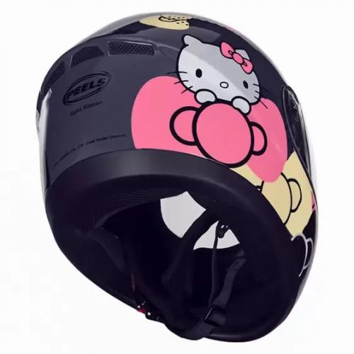 Capacete Peels HELLO KITTY Preto Com Rosa