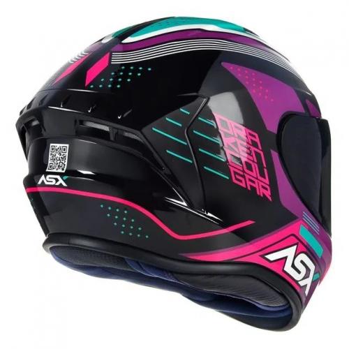 Capacete Axxis Draken COUGAR Preto Rosa Tiffany